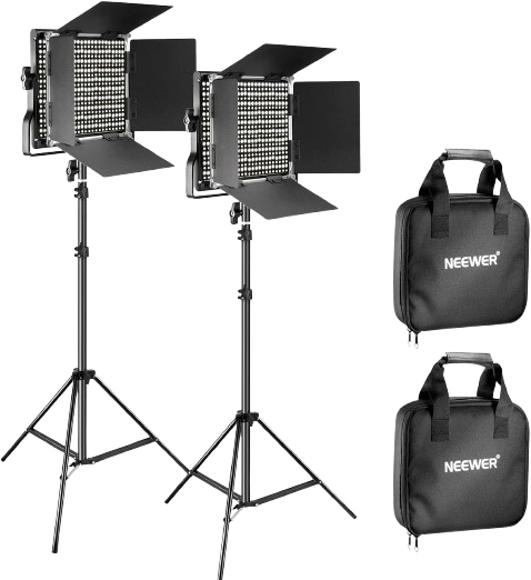 NEEWER 2 Pack Bi-Color 660 LED Video Light Kit